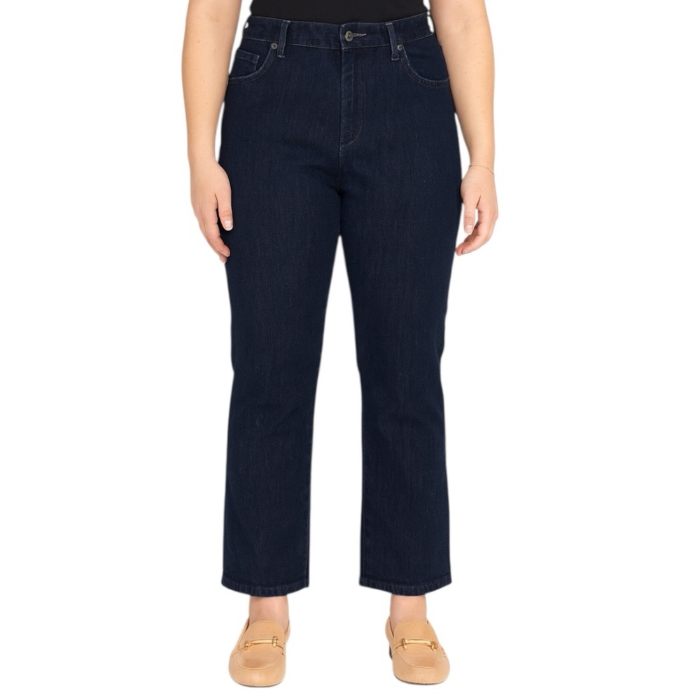Gloria Vanderbilt Amanda Jeans Dark Wash Size 12 Short Straight Leg Mid Rise
